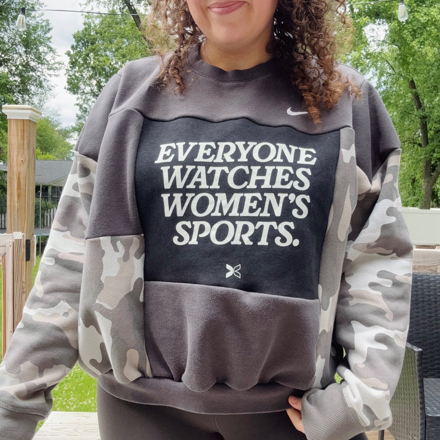 Everyone Watches Women's Sports Patchwork Crew - Size S-2XL