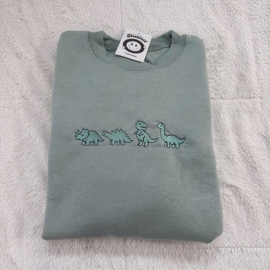 Baby Dinos Embroidered Crewneck Sweatshirt