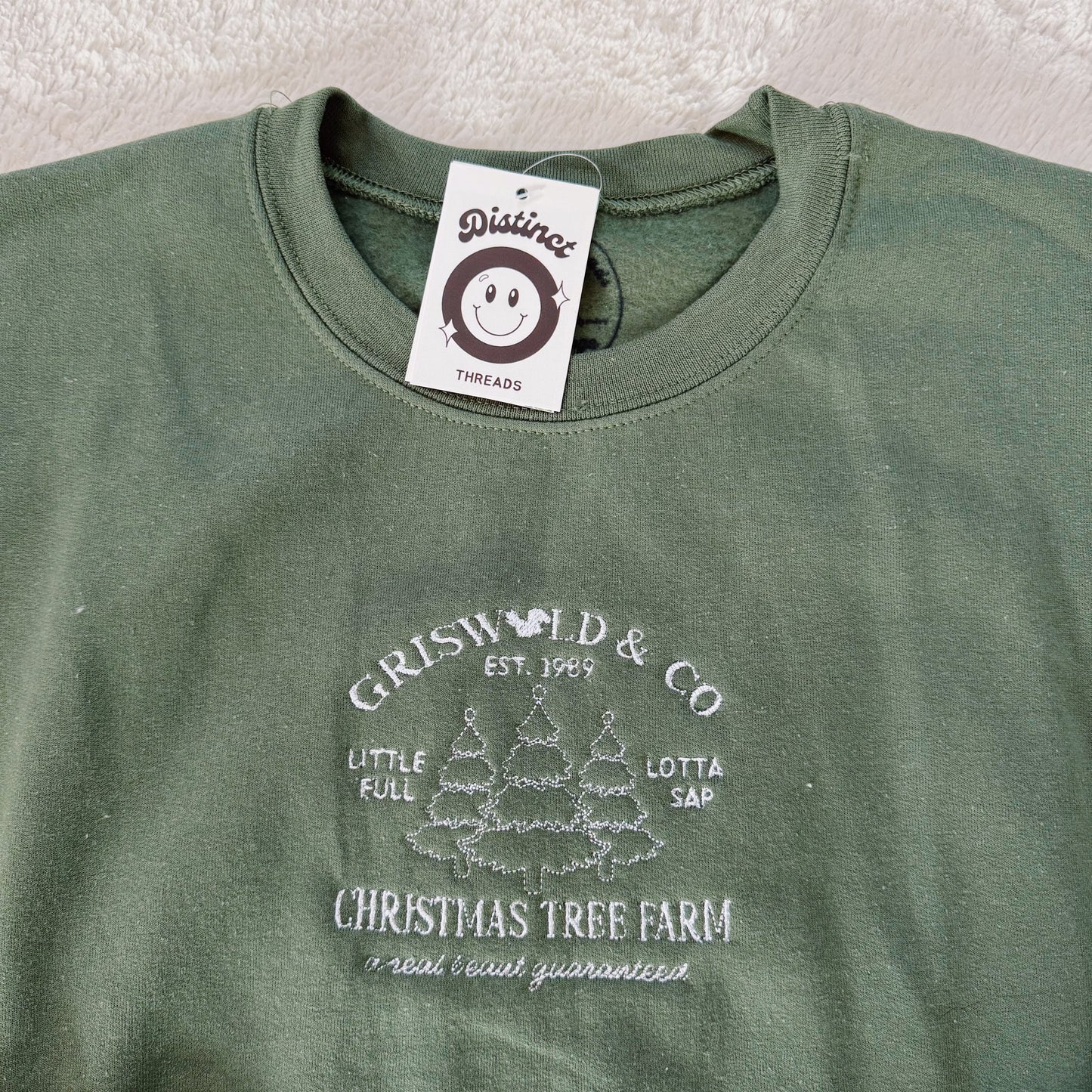 Griswold & Co Tree Farm Ready To Ship Embroidered Crew - Size Large