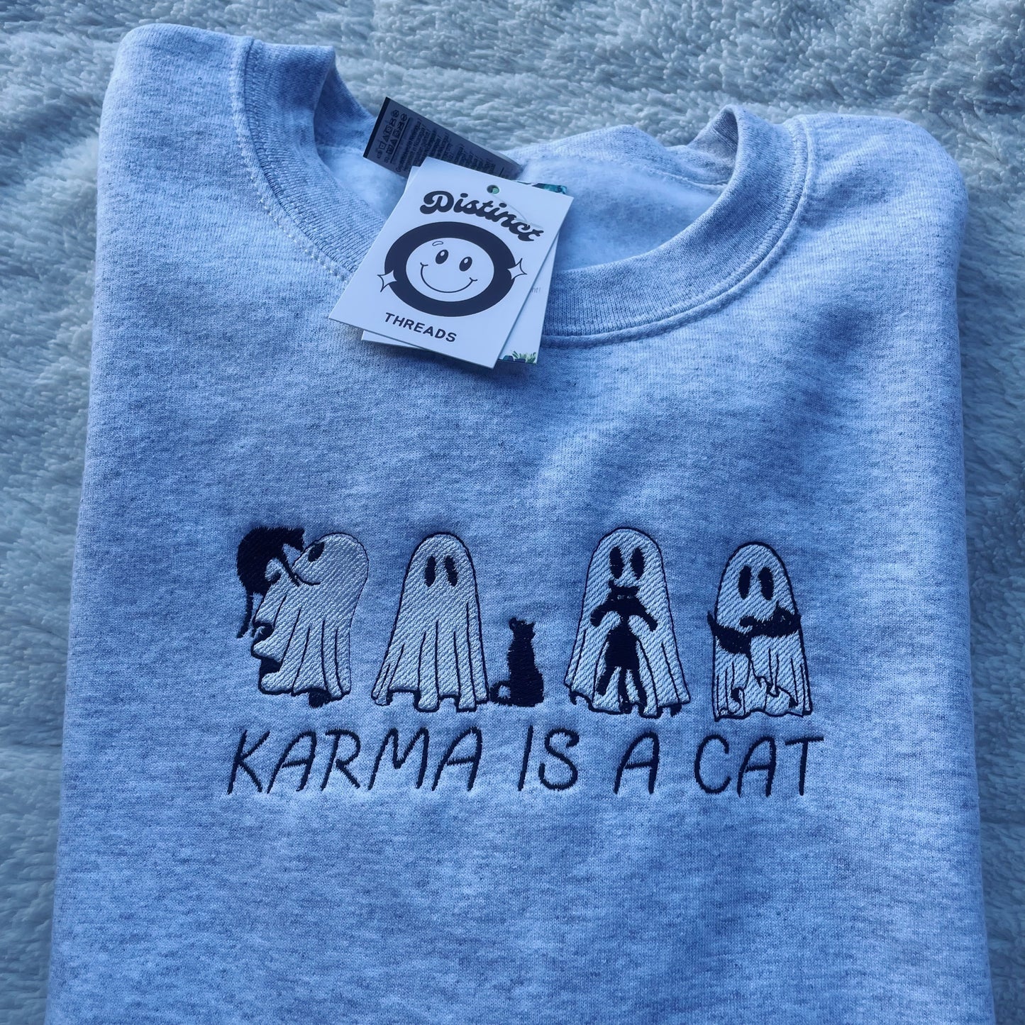 Karma Halloween Taylor Inspired Embroidered Crewneck Sweatshirt