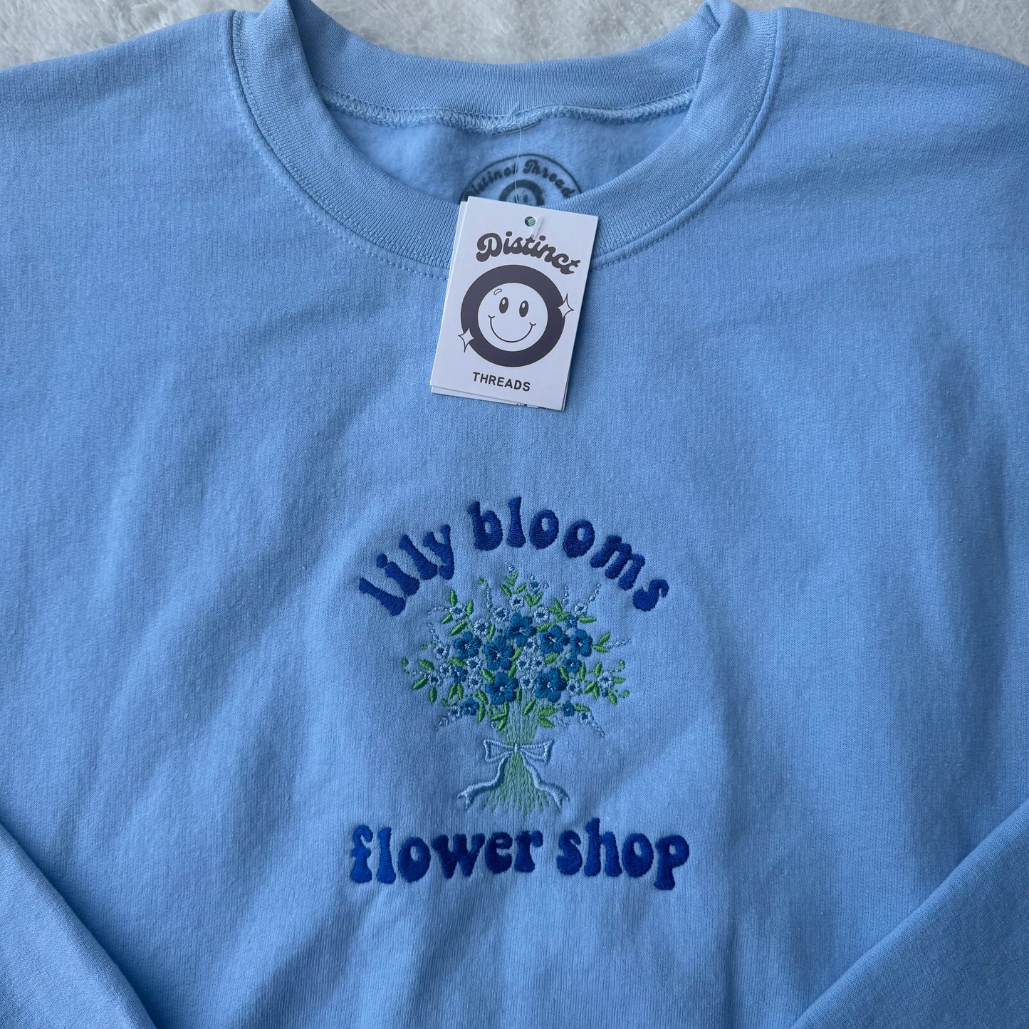 Lily Blooms Flower Shop Ready To Ship Embroidered Crew - Size XL