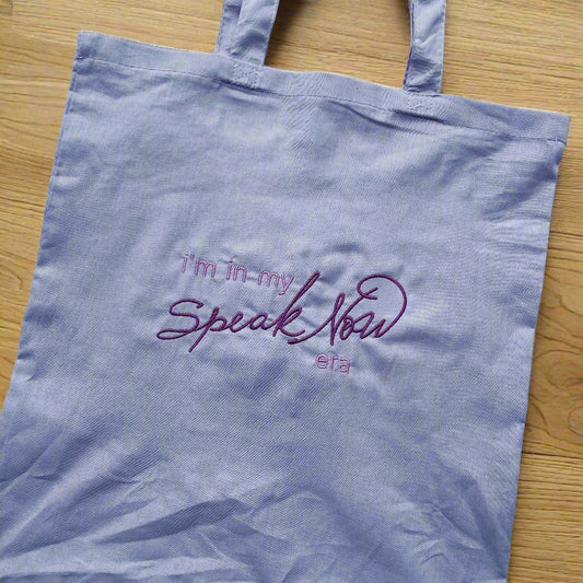 In My Speak Now Era Taylor Inspired Embroidered Tote Bag