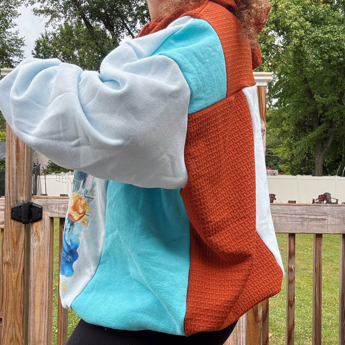 Jack-O-Lanterns Patchwork Hoodie - Size M-3XL