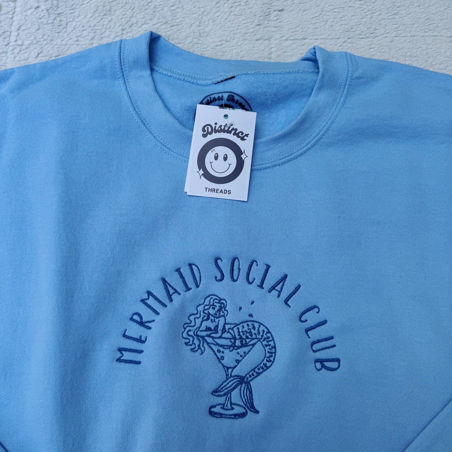 Mermaid Social Club Ready To Ship Embroidered Crew - Size XL