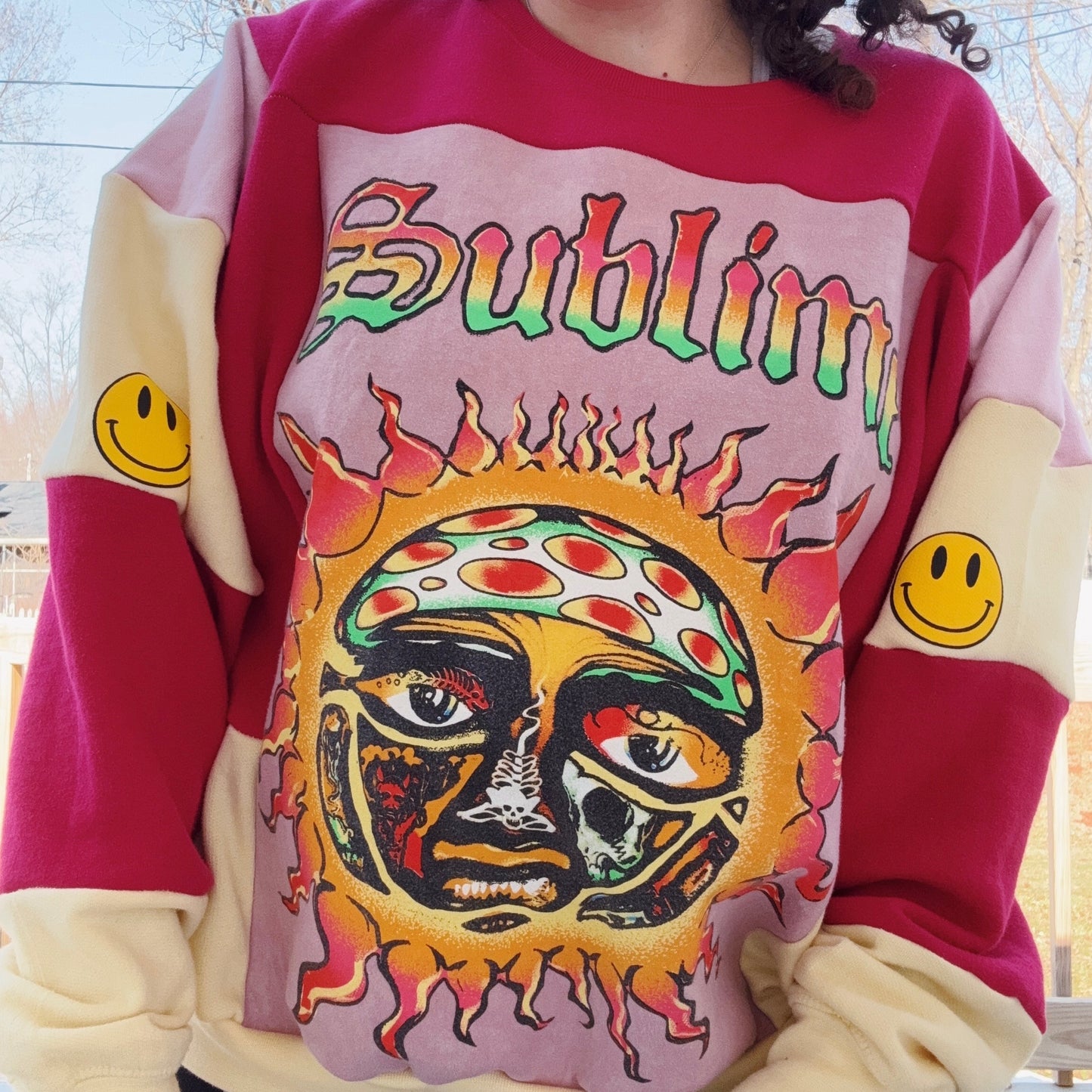 SubSmile Patchwork Crewneck - Size XS-2XL