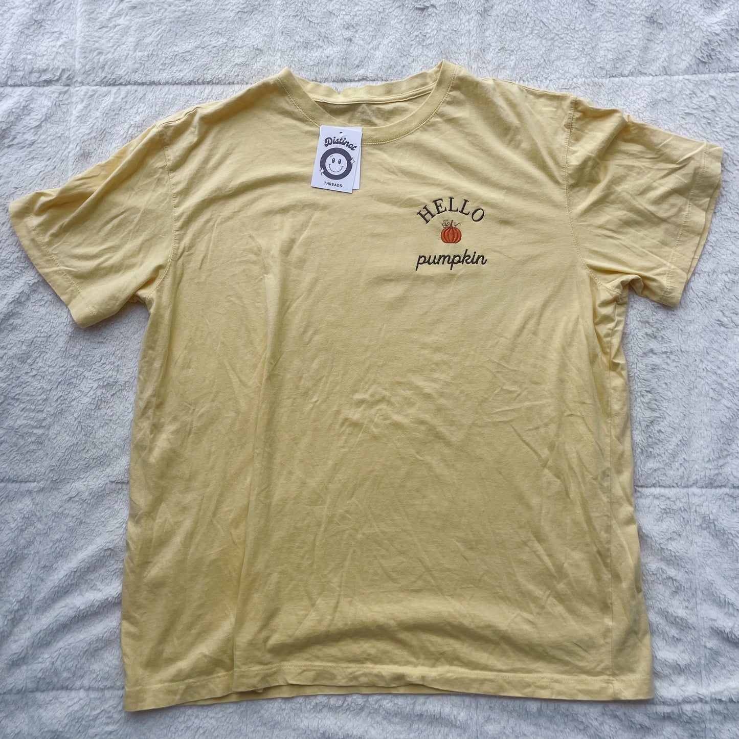 Hello Pumpkin Sonoma Embroidered Tee - Size XL