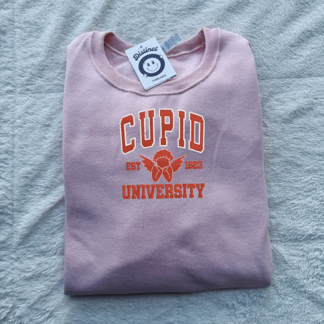 Cupid University Embroidered Crewneck Sweatshirt