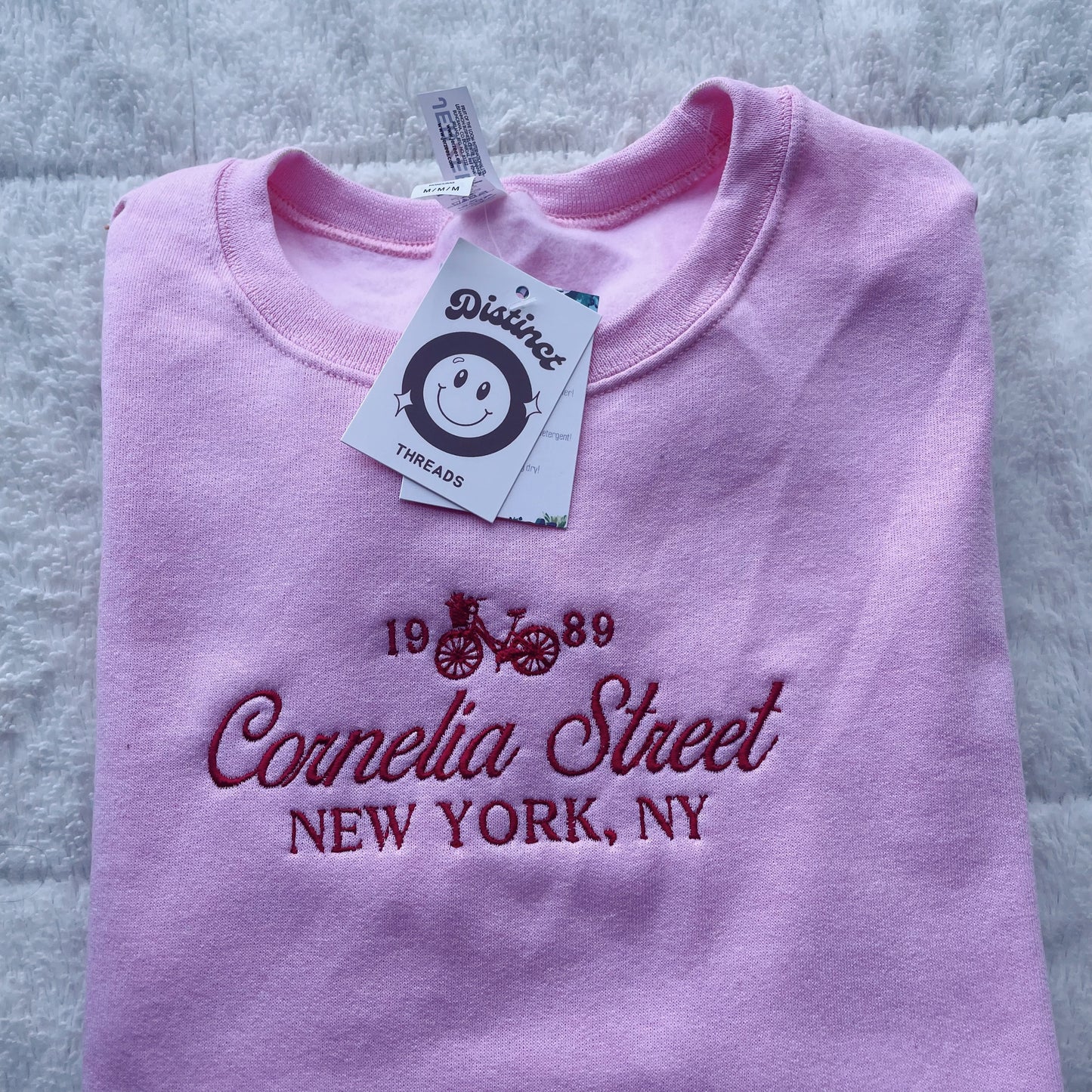 Cornelia Street New York Taylor Inspired Embroidered Crewneck Sweatshirt