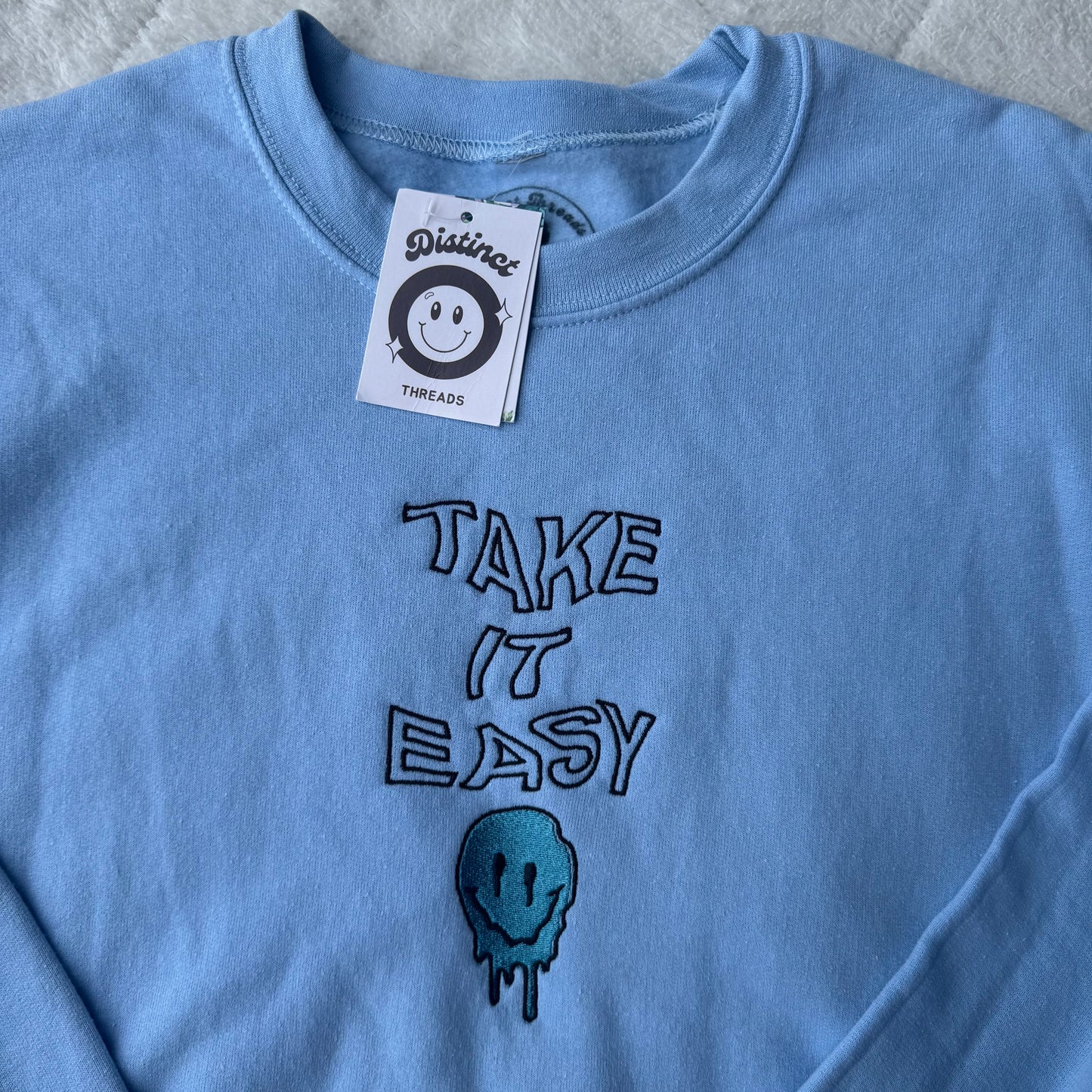 Take It Easy Ready To Ship Embroidered Crew - Size Medium