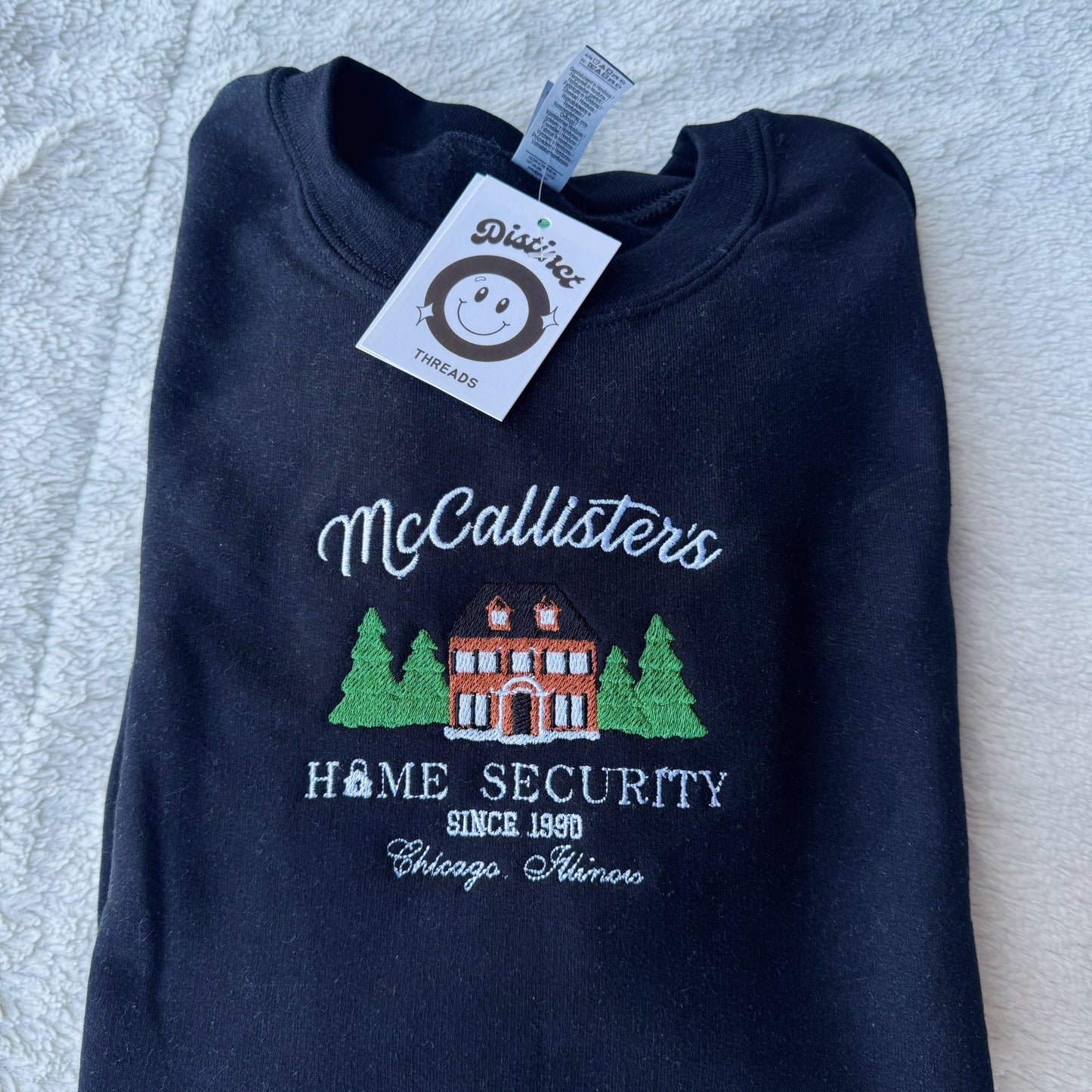 McCallister's Home Security Christmas Embroidered Crewneck Sweatshirt