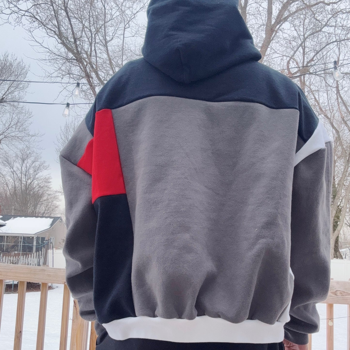 Scream Patchwork Hoodie - Size XS-2XL