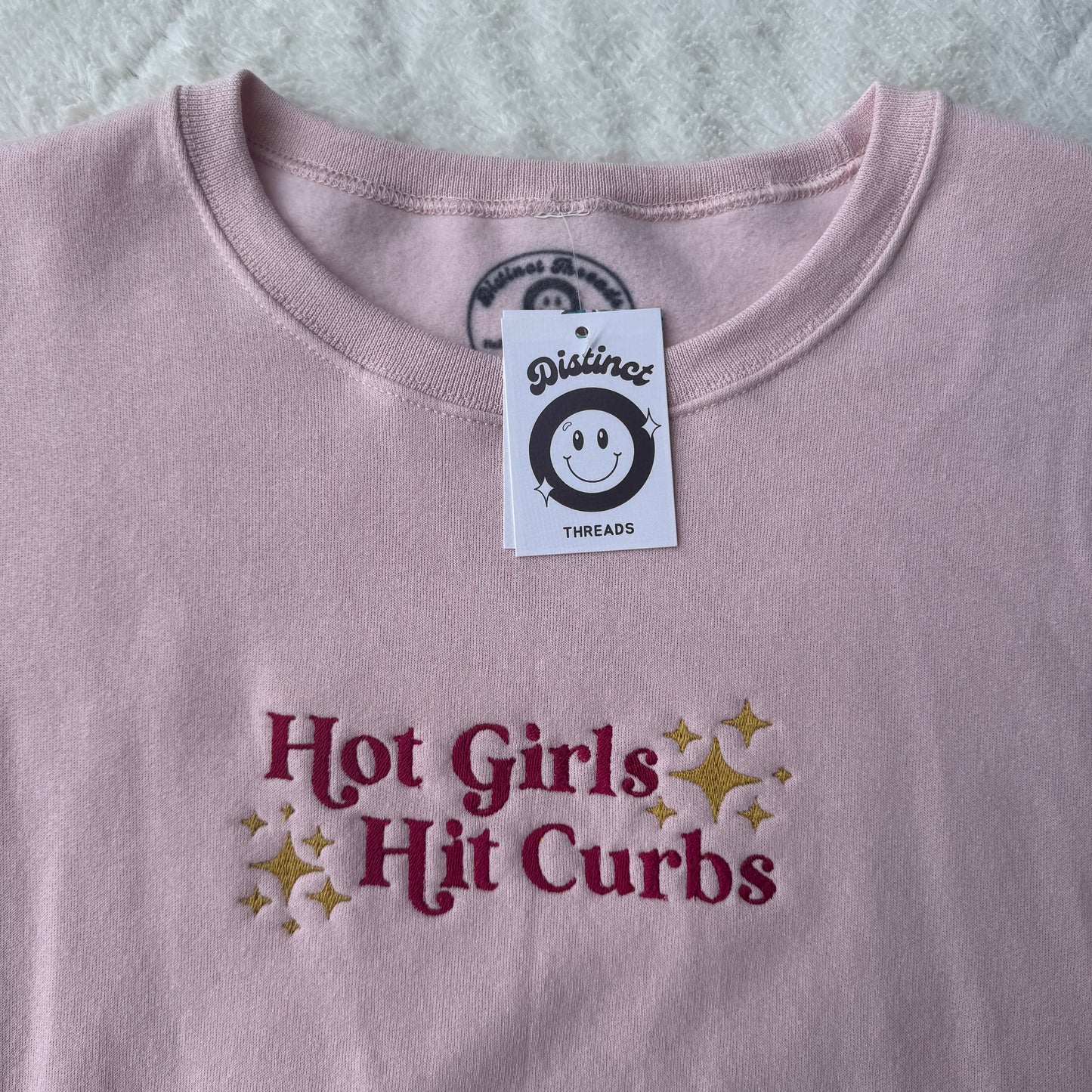 Hot Girls Hit Curbs Ready To Ship Embroidered Crew - Size XL