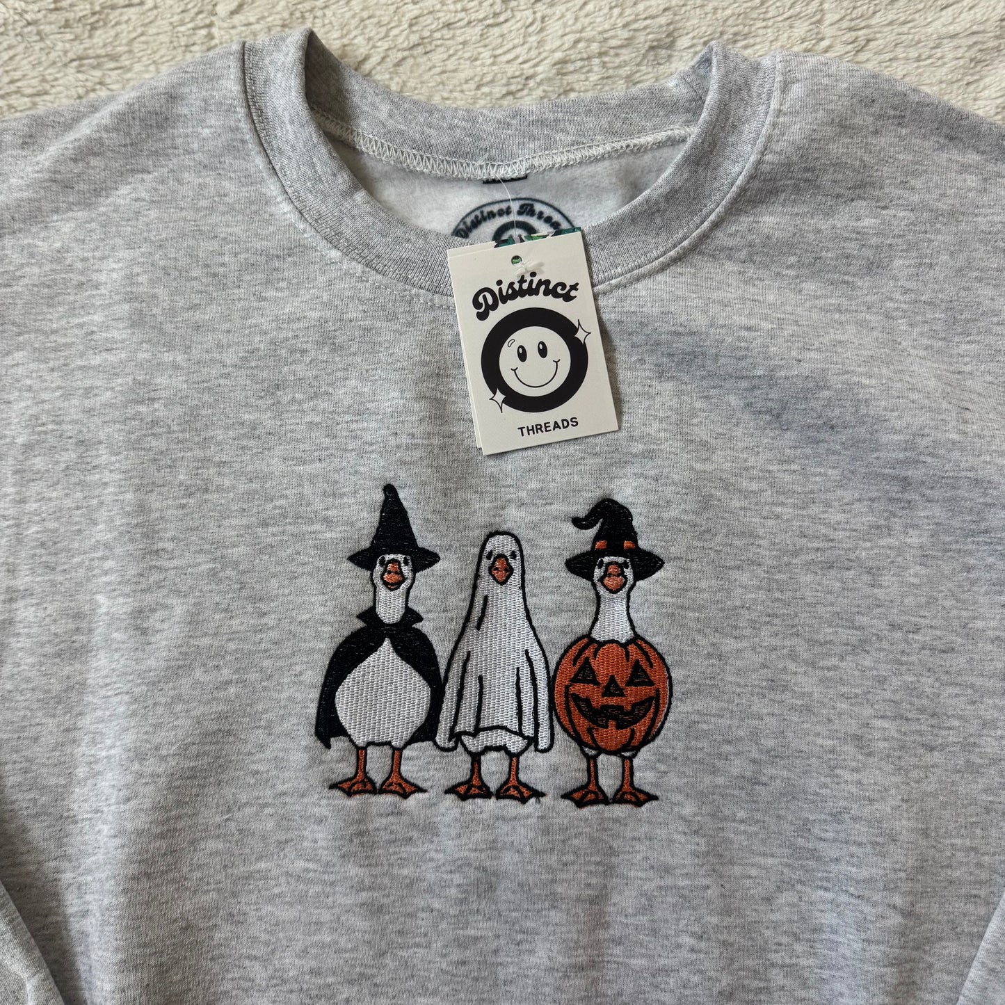 Spooky Geese Ready To Ship Embroidered Crew - Size Medium
