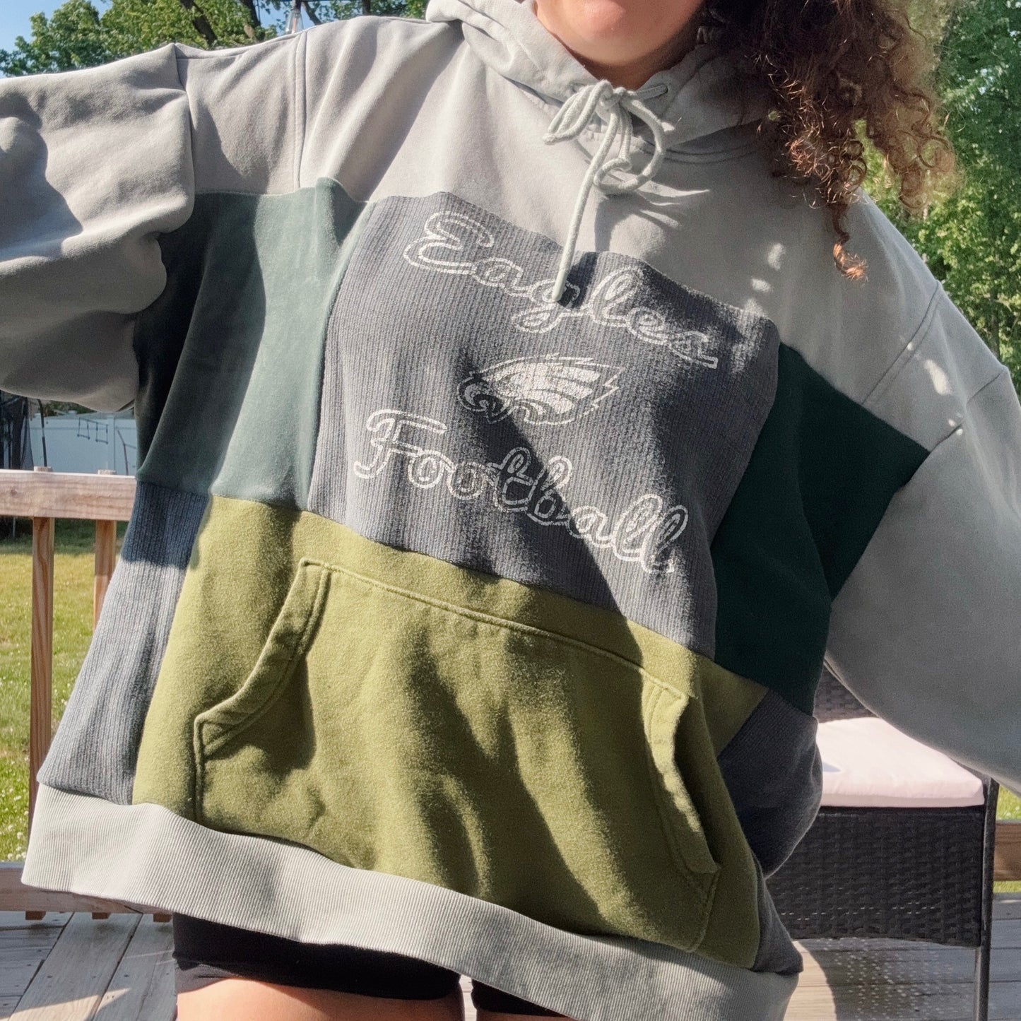 Birds Patchwork Hoodie - Size S-XL