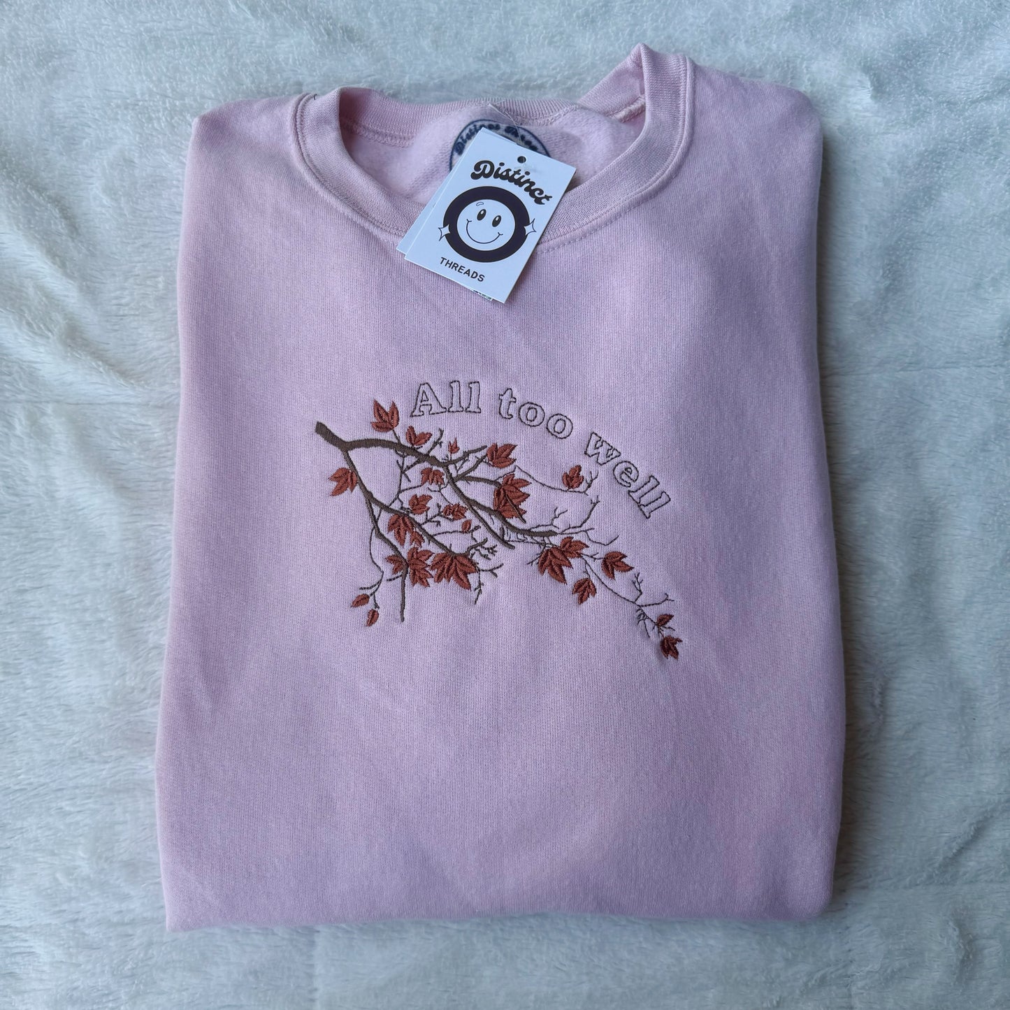 All Too Well Taylor Inspired Embroidered Crewneck Sweatshirt