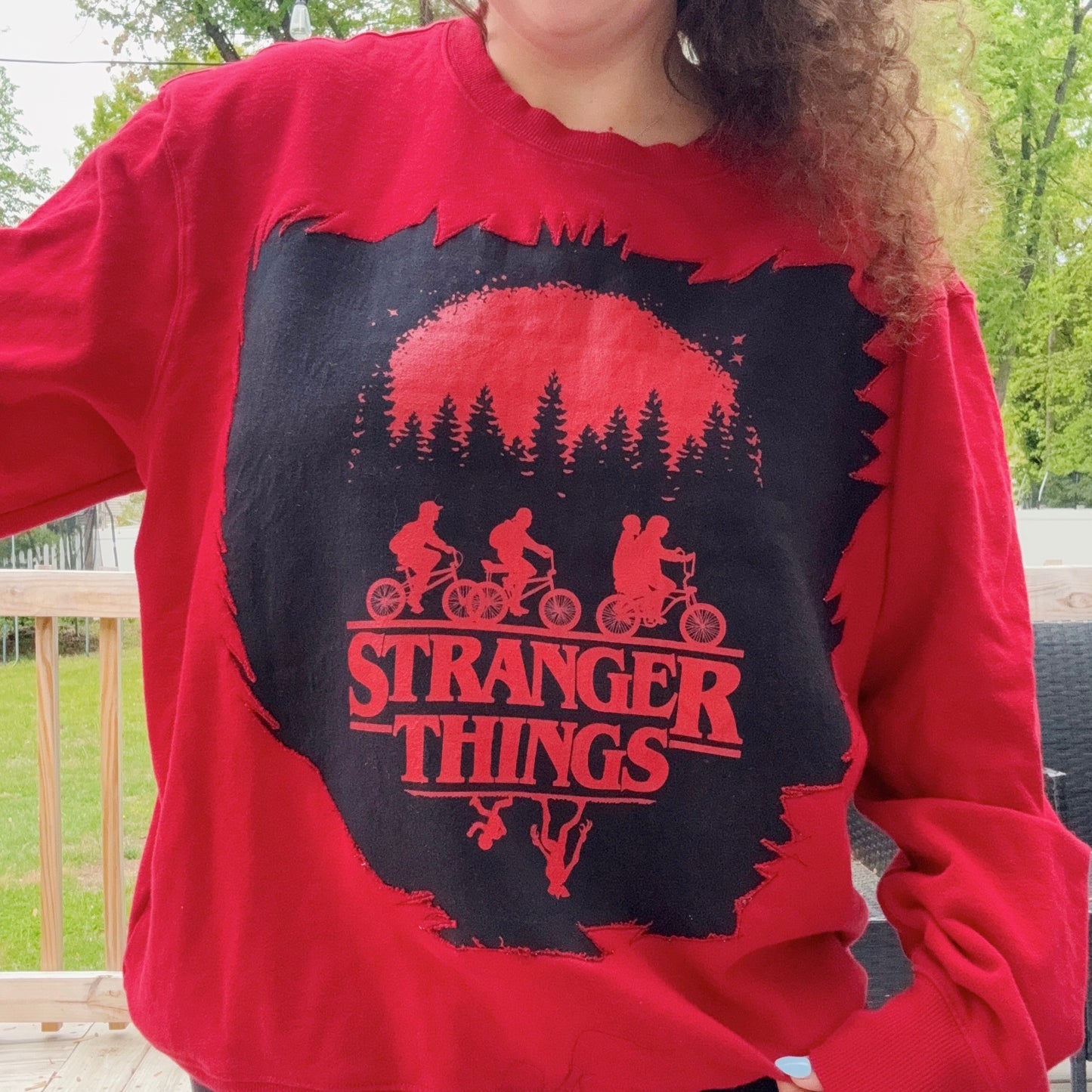 Upsidedown Abstract Cutout Crew - Size XS-XL