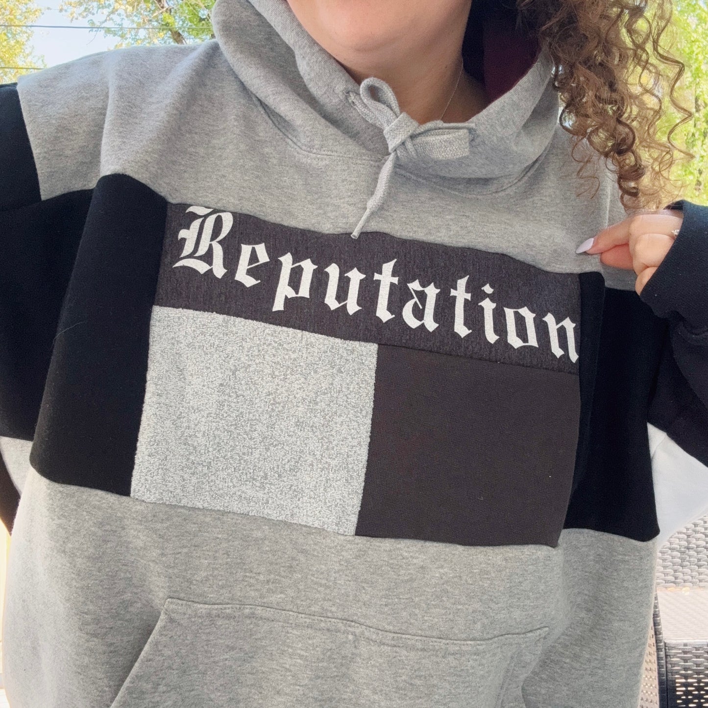 Rep Patchwork Hoodie - Size XS-2XL