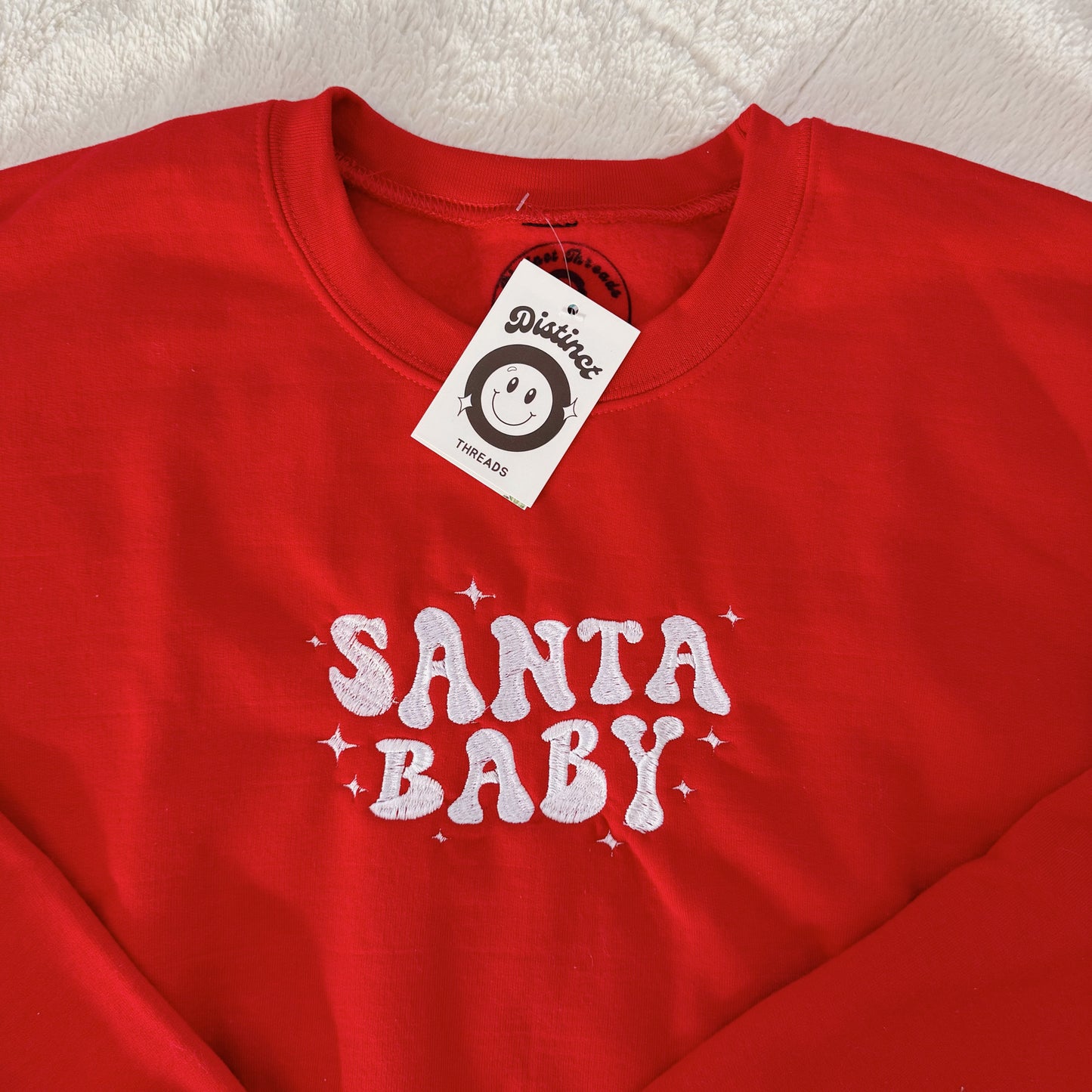 Santa Baby Ready To Ship Embroidered Crew - Size XL