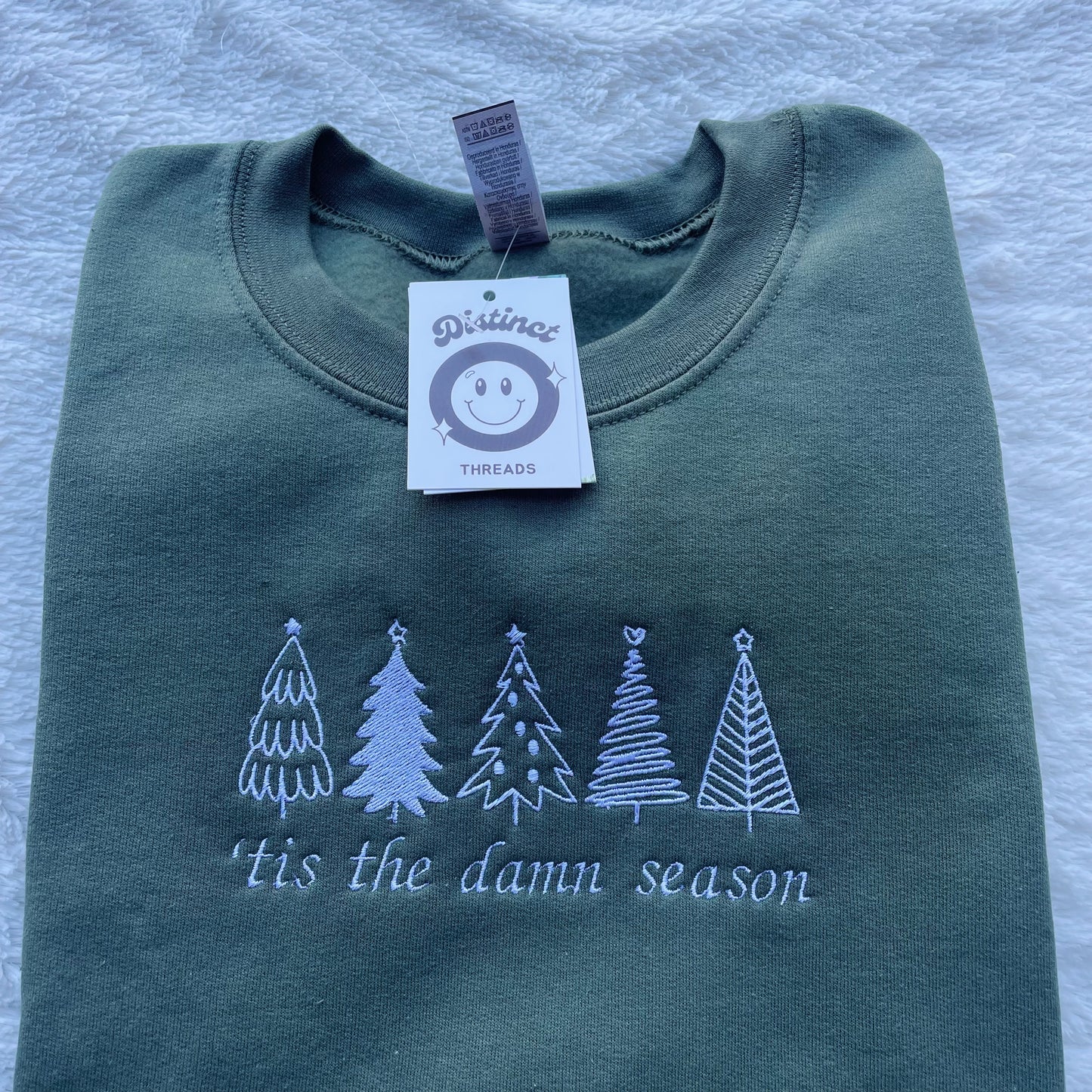 'Tis The Damn Season Taylor Inspired Christmas Embroidered Crewneck Sweatshirt