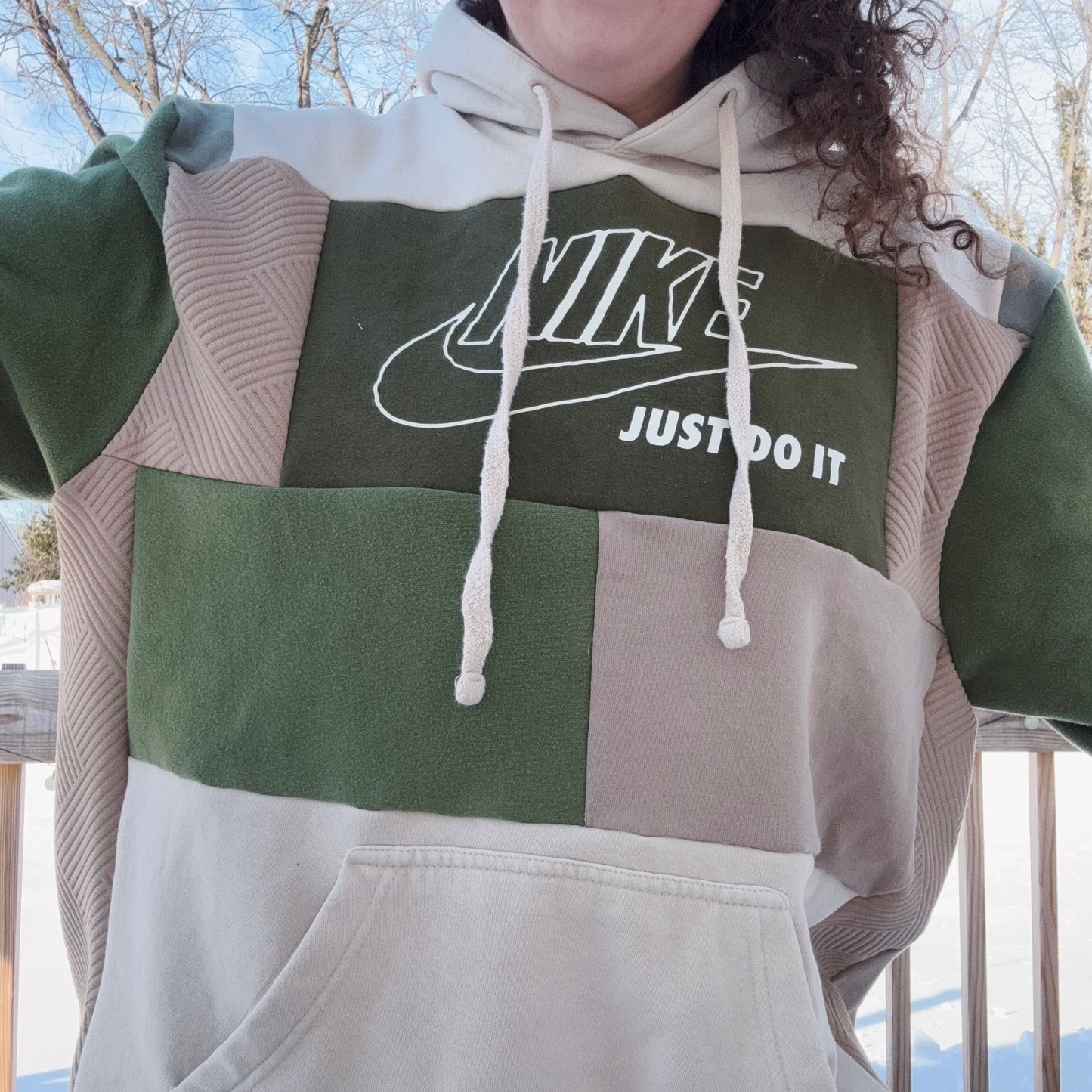Woodlands Patchwork Hoodie - Size S-XL