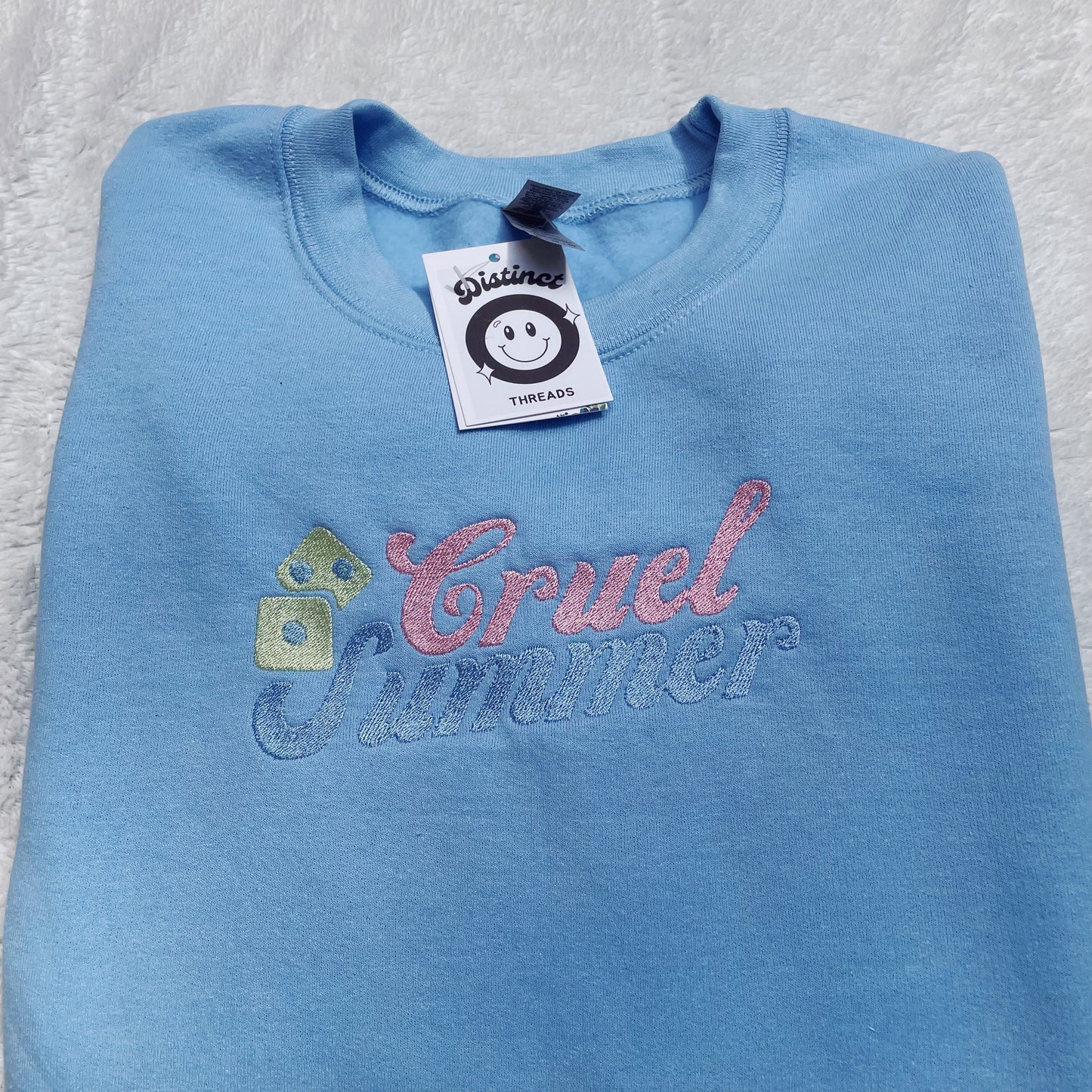 Cruel Summer Taylor Inspired Embroidered Crewneck Sweatshirt