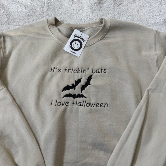 It's Frickin' Bats Ready To Ship Embroidered Crew - Size Small
