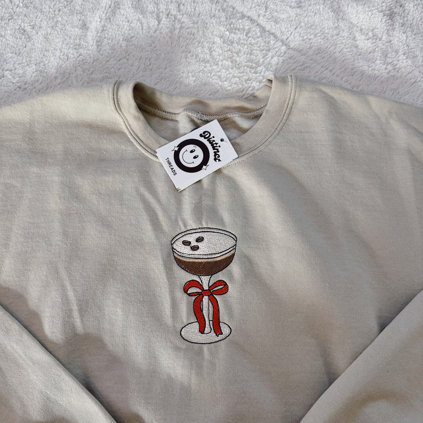 Holiday Espresso Martini Ready To Ship Embroidered Crew - Size XL