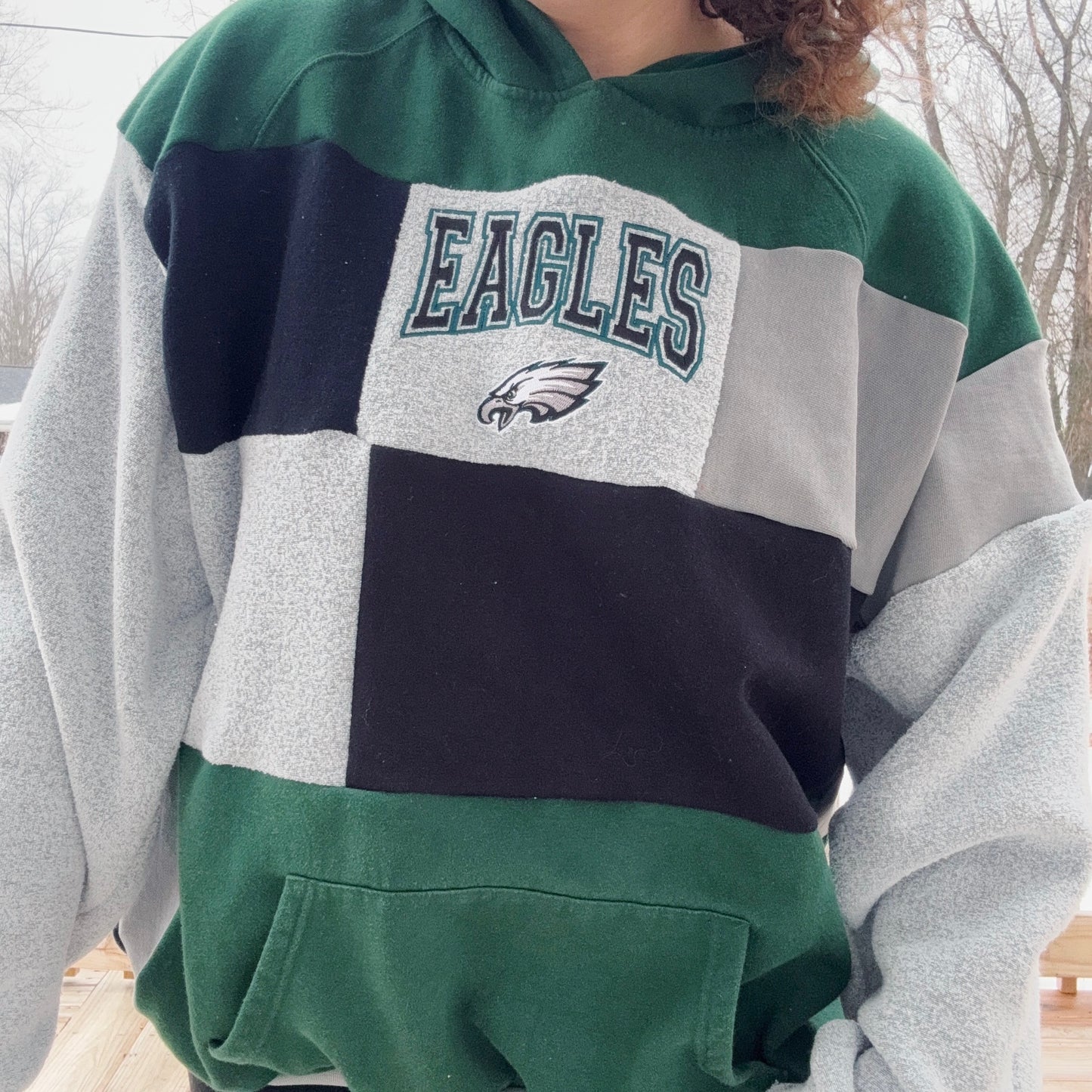 Eagles Patchwork Hoodie - Size S-XL