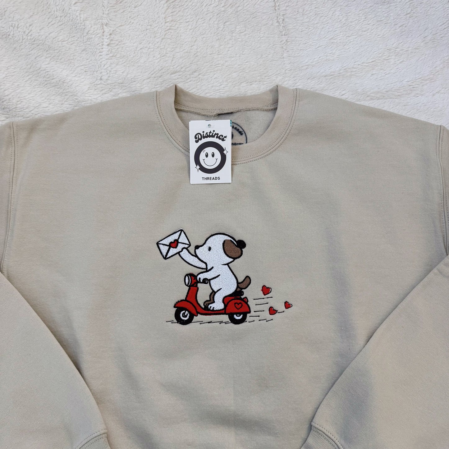 Dog Love Letters Ready To Ship Embroidered Crew - Size Medium