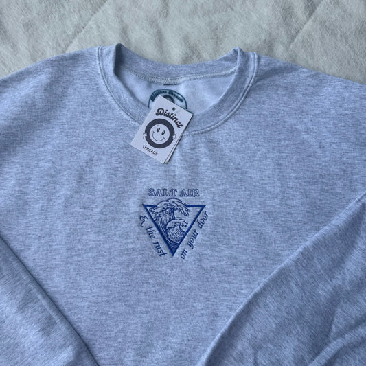 August Taylor Swift Inspired Ready To Ship Embroidered Crew - Size Large