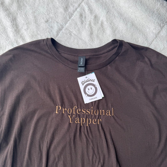 Professional Yapper Ready To Ship Embroidered Tee - Size XL