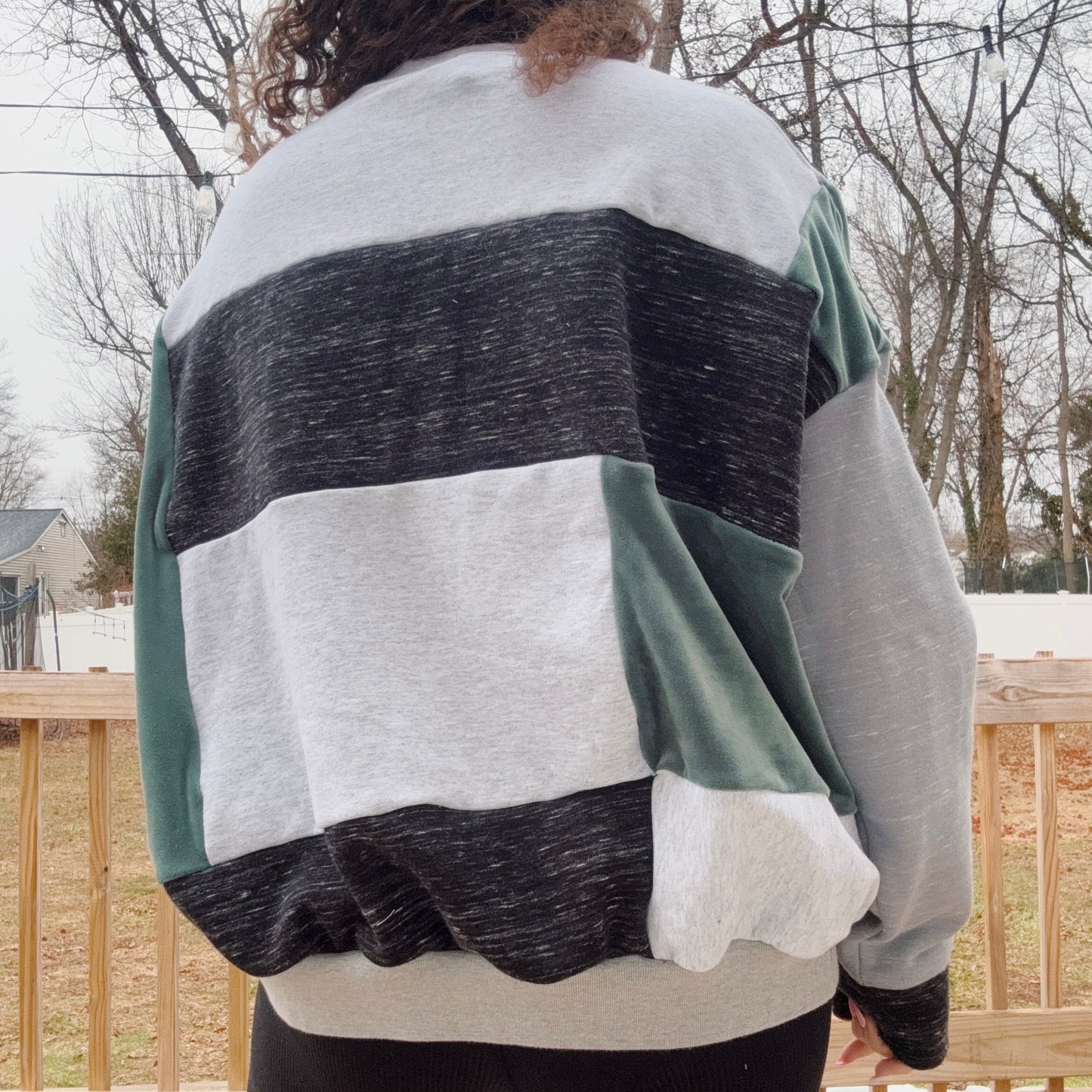 Birds Patchwork Crewneck - Size M-2XL