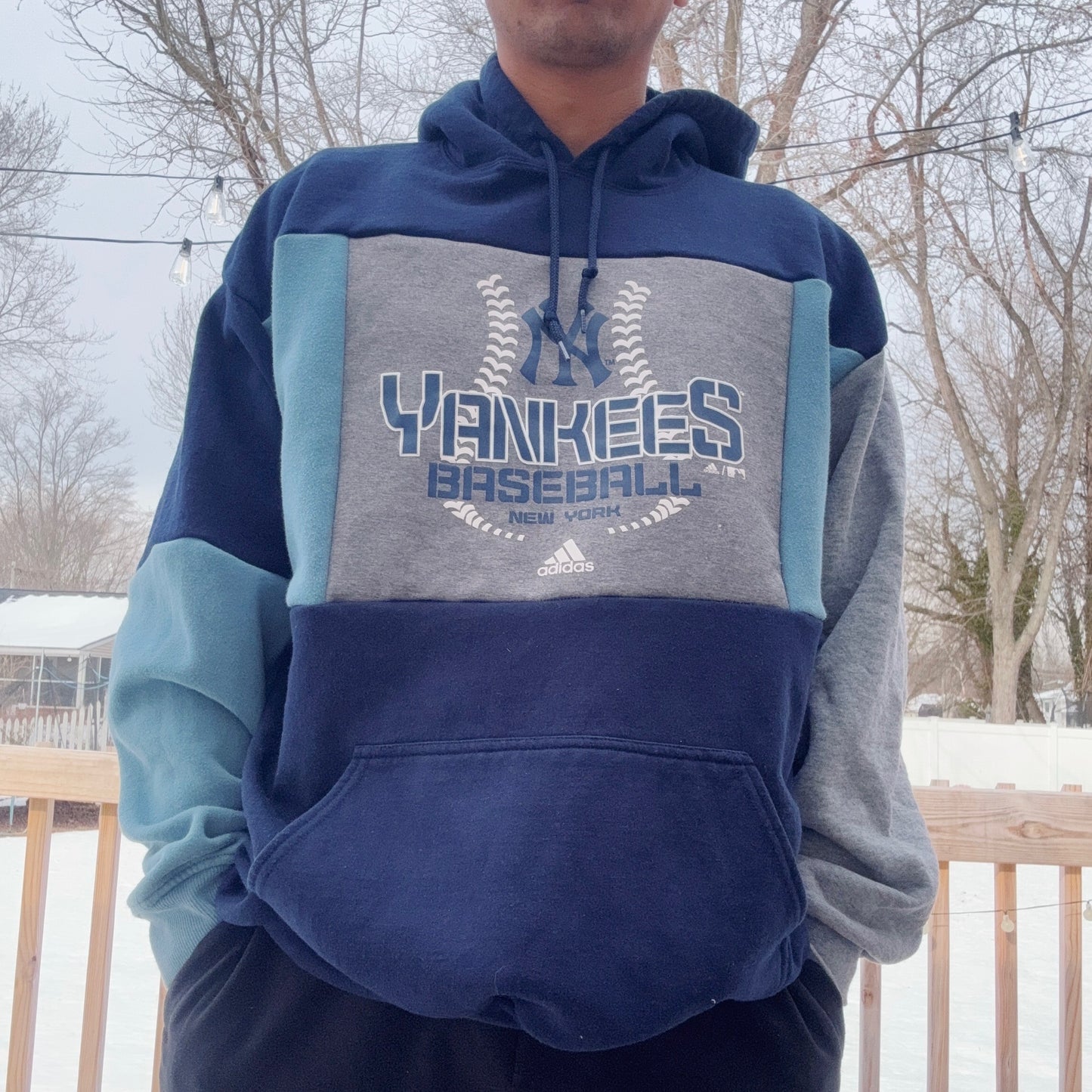 Yanks Patchwork Hoodie - Size S-2XL