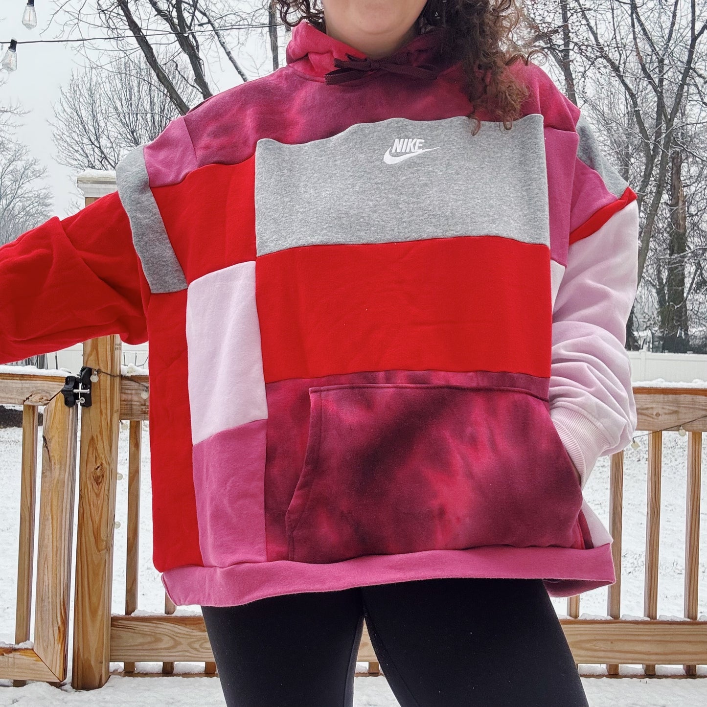 Very Berry Sundae Patchwork Hoodie - Size M-2XL