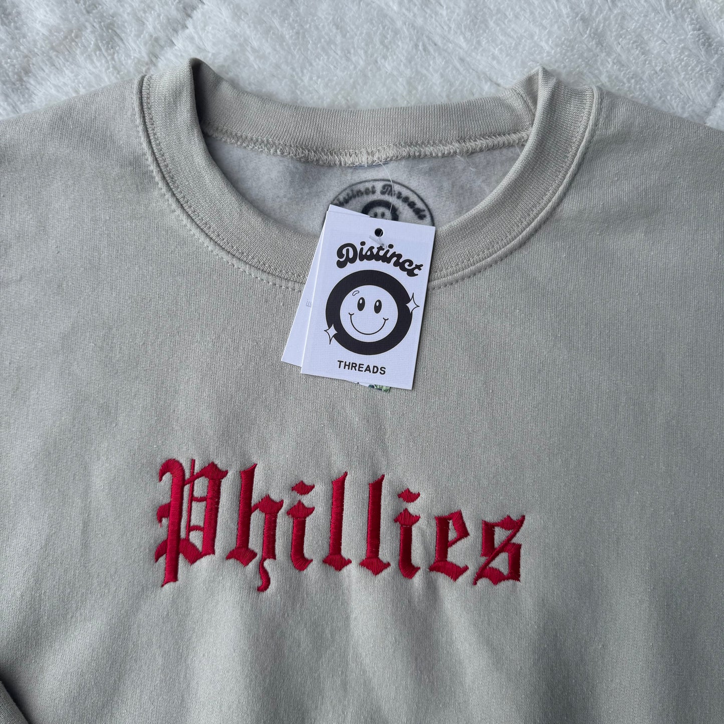 Phillies Ready To Ship Embroidered Crew - Size Medium