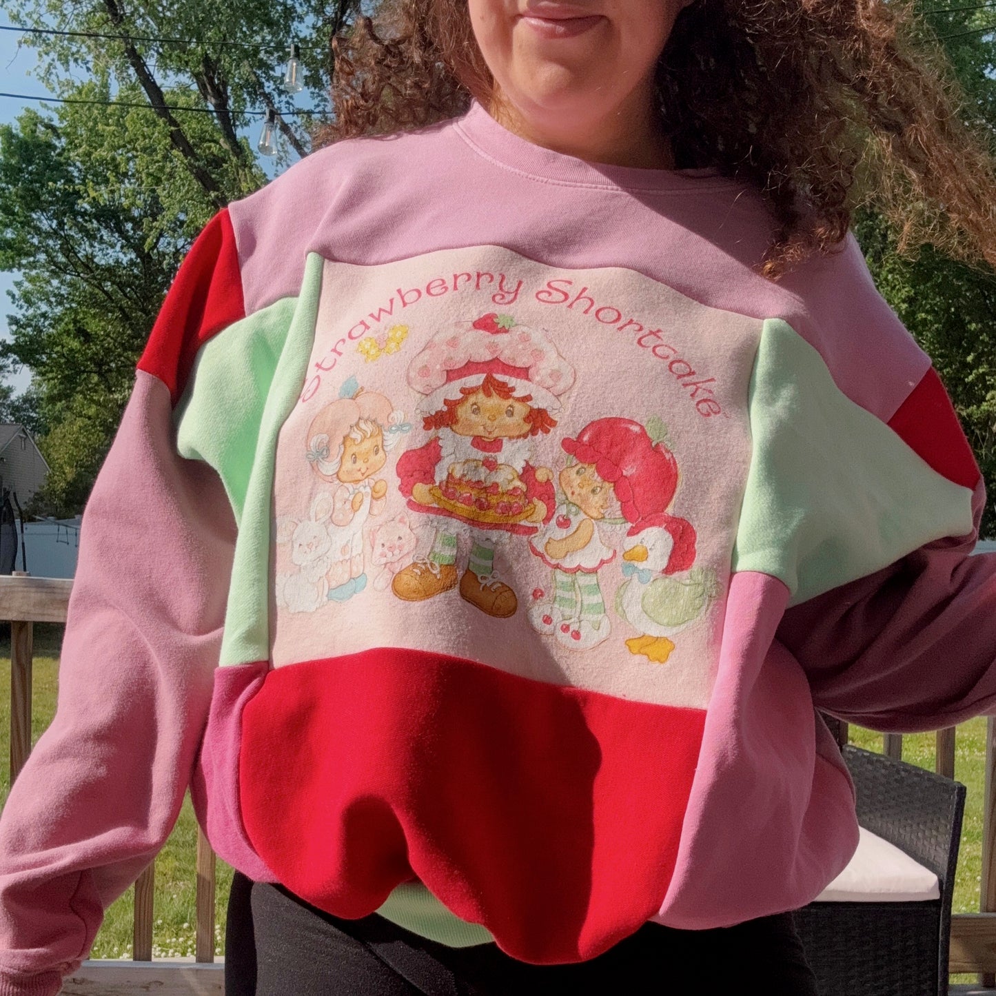 Strawberry Shortcake Patchwork Crew - Size S-XL