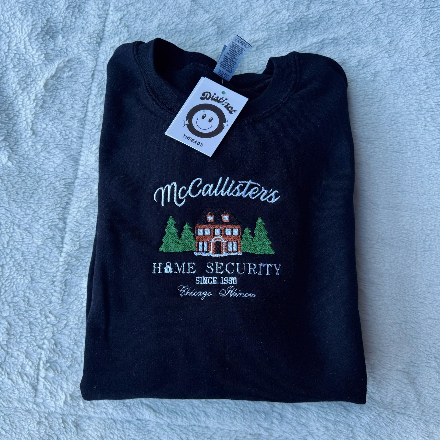 McCallister's Home Security Christmas Embroidered Crewneck Sweatshirt