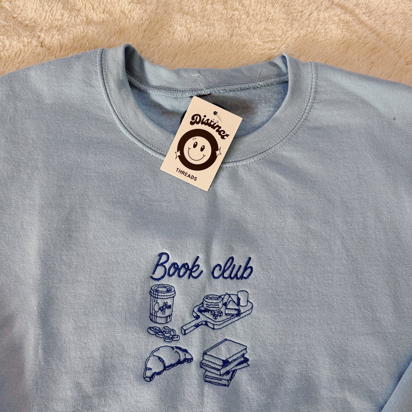 Book Club Ready To Ship Embroidered Crew - Size Large