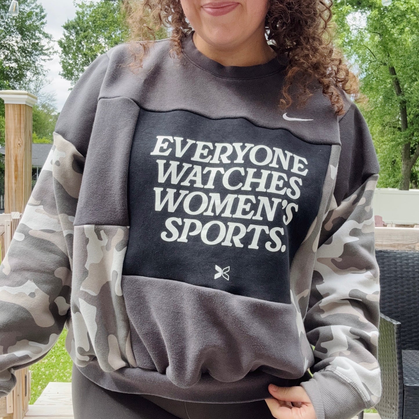 Everyone Watches Women's Sports Patchwork Crew - Size S-2XL
