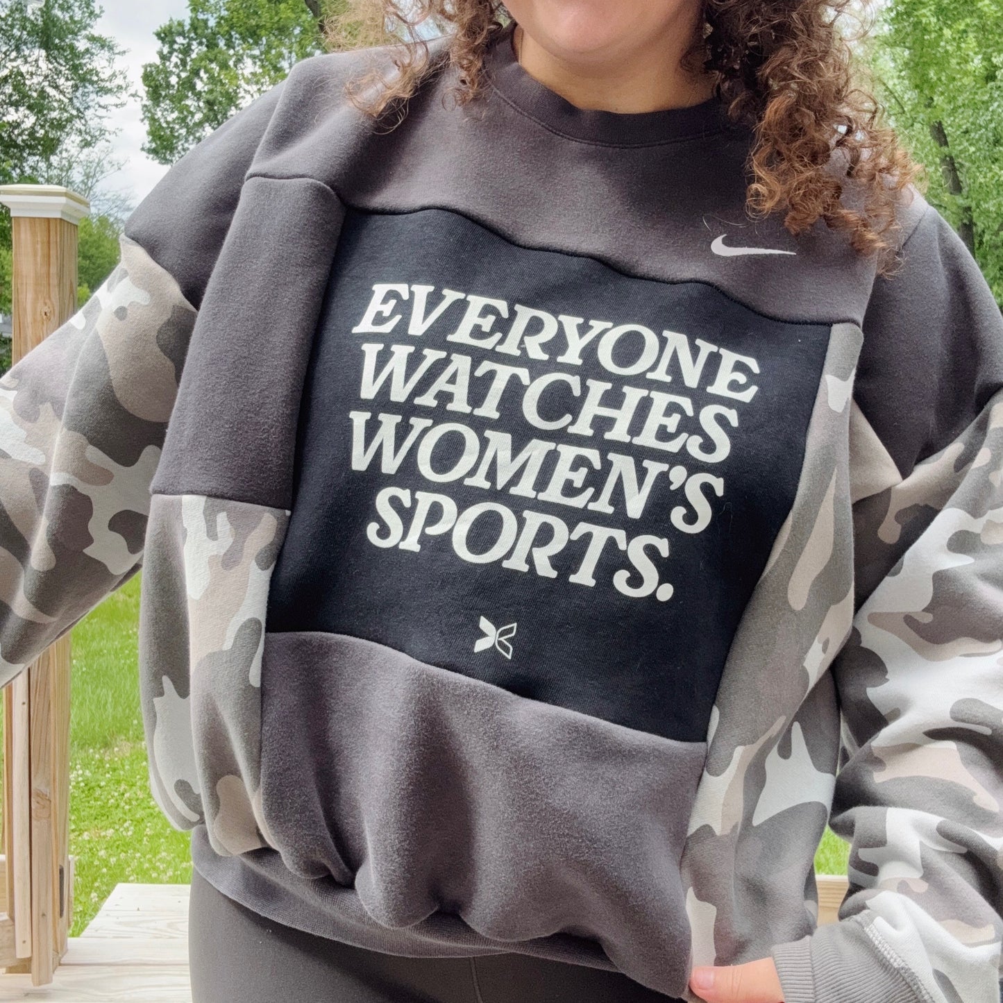 Everyone Watches Women's Sports Patchwork Crew - Size S-2XL