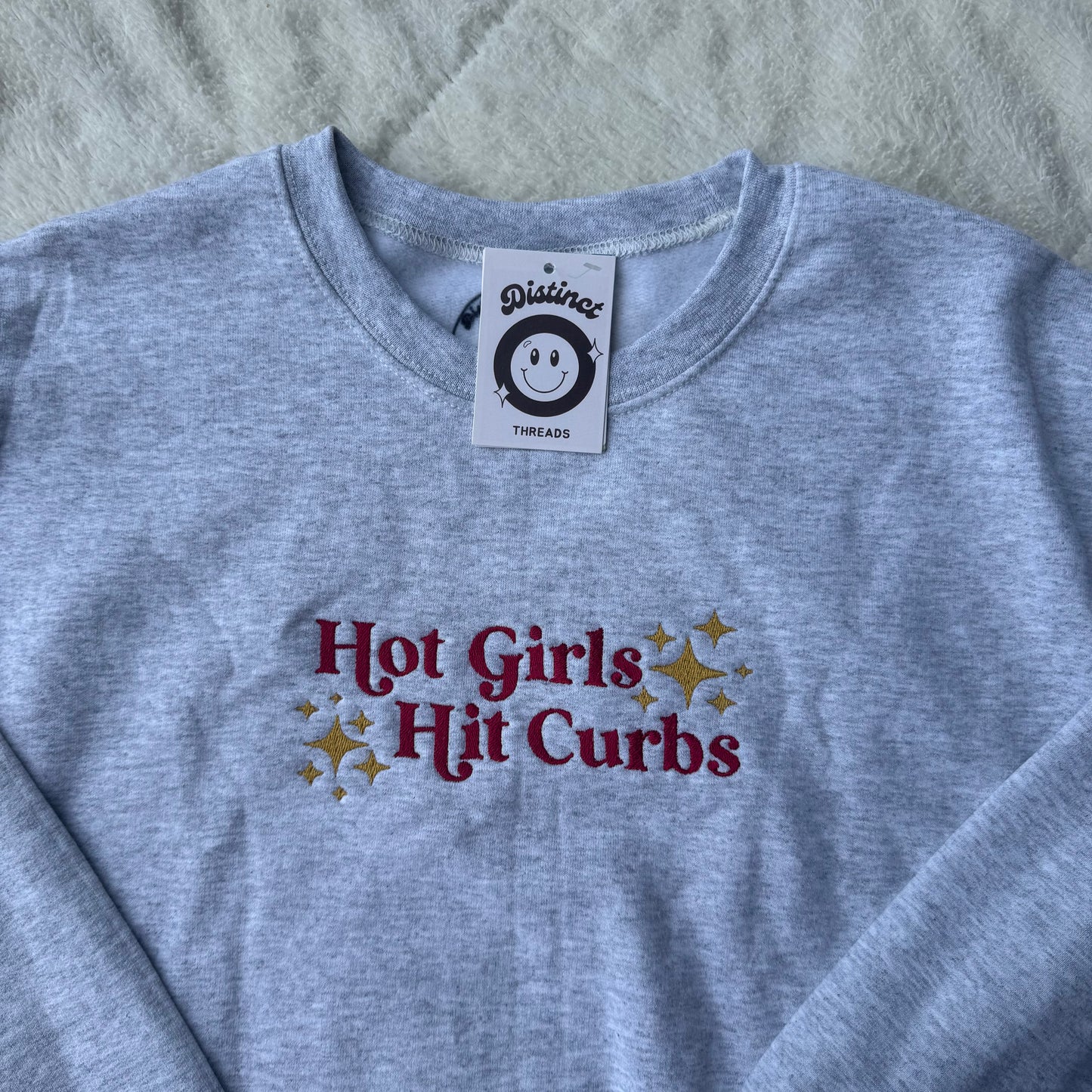 Hot Girls Hit Curbs Ready To Ship Embroidered Crew - Size Small