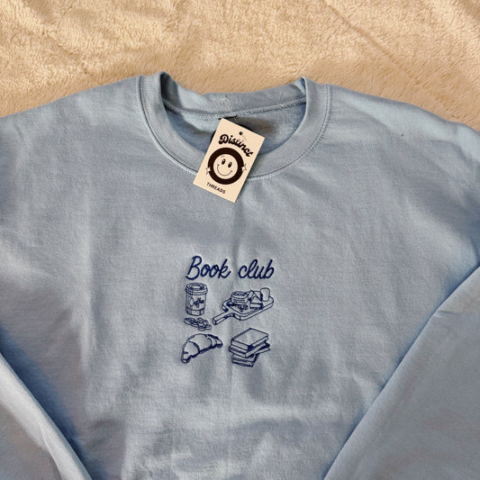 Book Club Ready To Ship Embroidered Crew - Size Large
