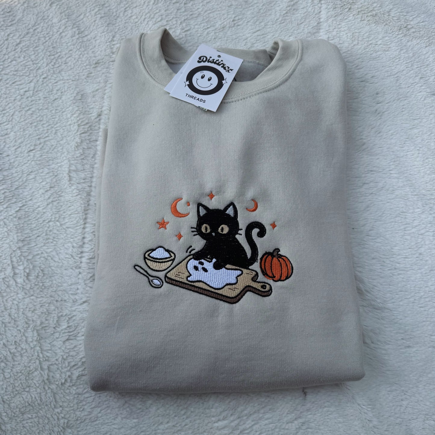 Black Cat Bakery Embroidered Crewneck Sweatshirt