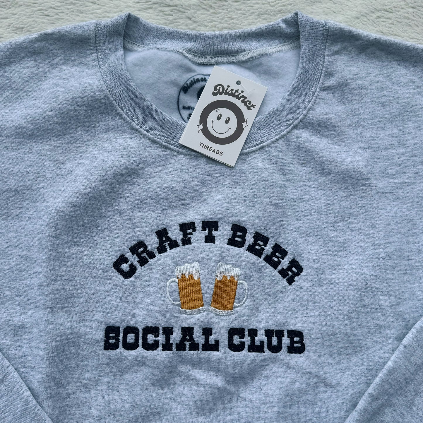 Craft Beer Social Club Ready To Ship Embroidered Crew - Size Large