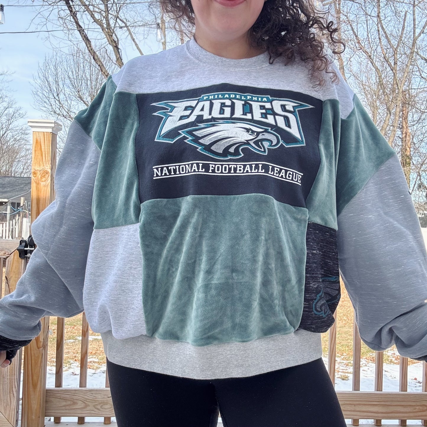 Birds Patchwork Crewneck - Size M-2XL