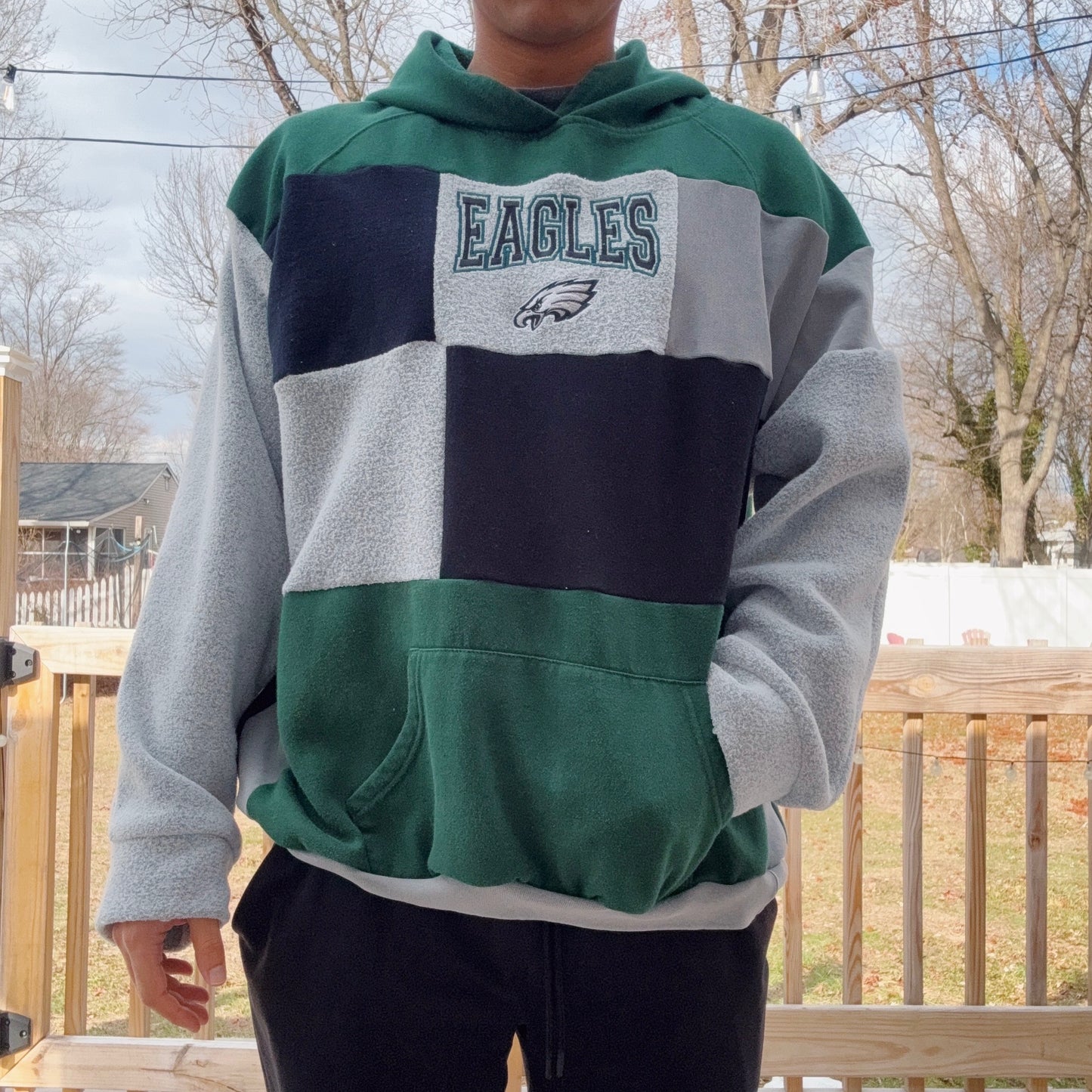 Eagles Patchwork Hoodie - Size S-XL