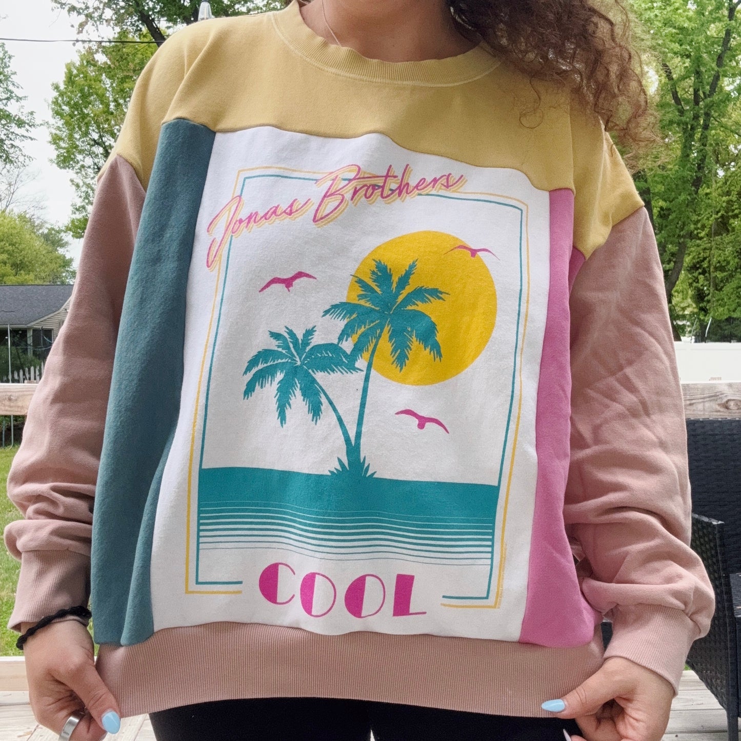 Cool JoBros Patchwork Crew - Size XS-2XL
