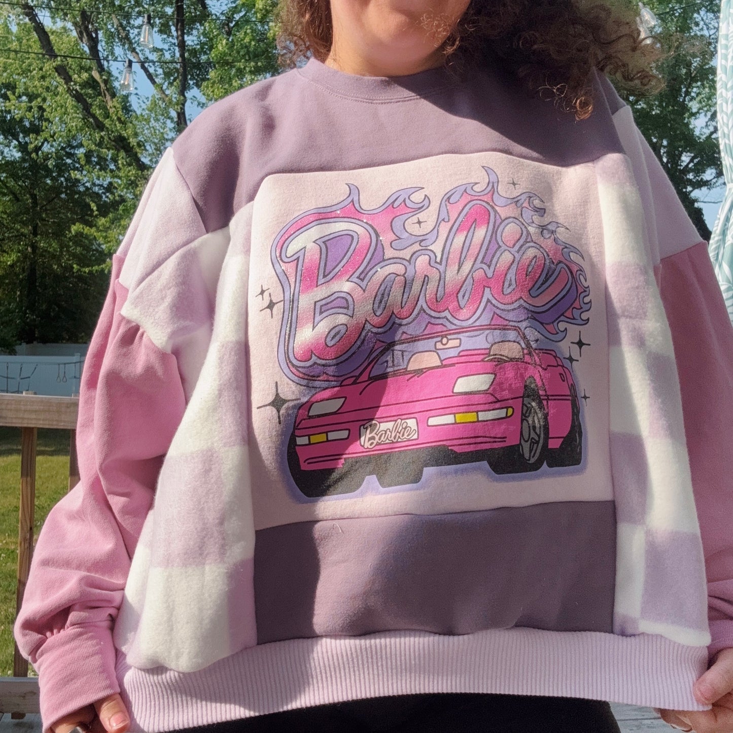 Barbie Girl Patchwork Crew - Size S-2XL