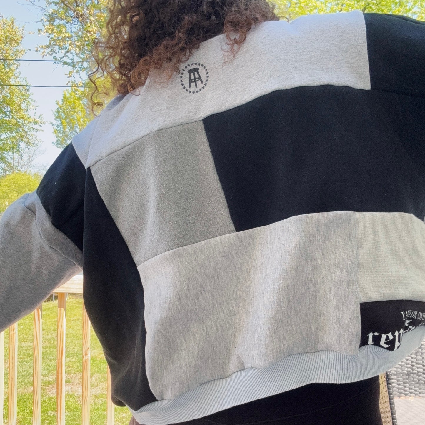 Rep Patchwork Cropped Crew - Size XS-L