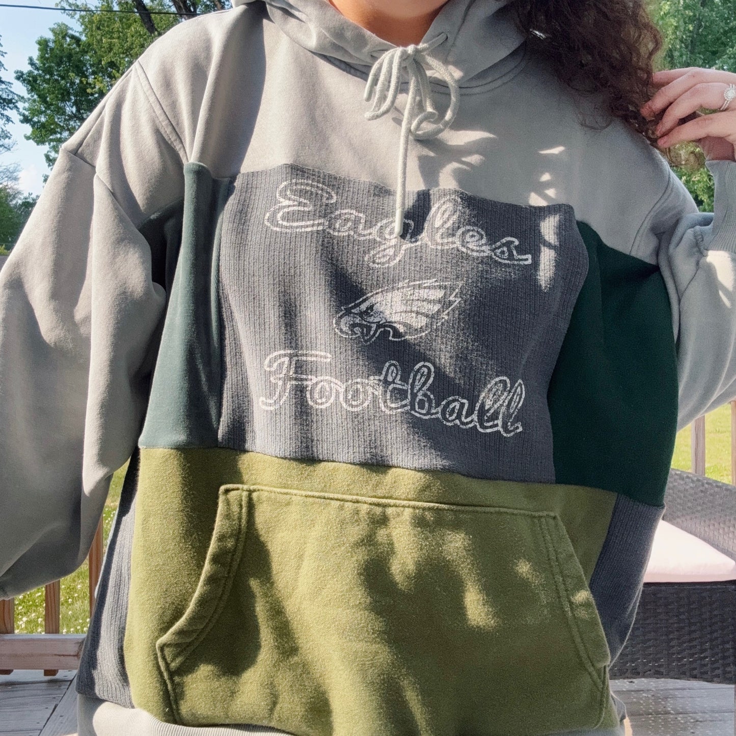 Birds Patchwork Hoodie - Size S-XL